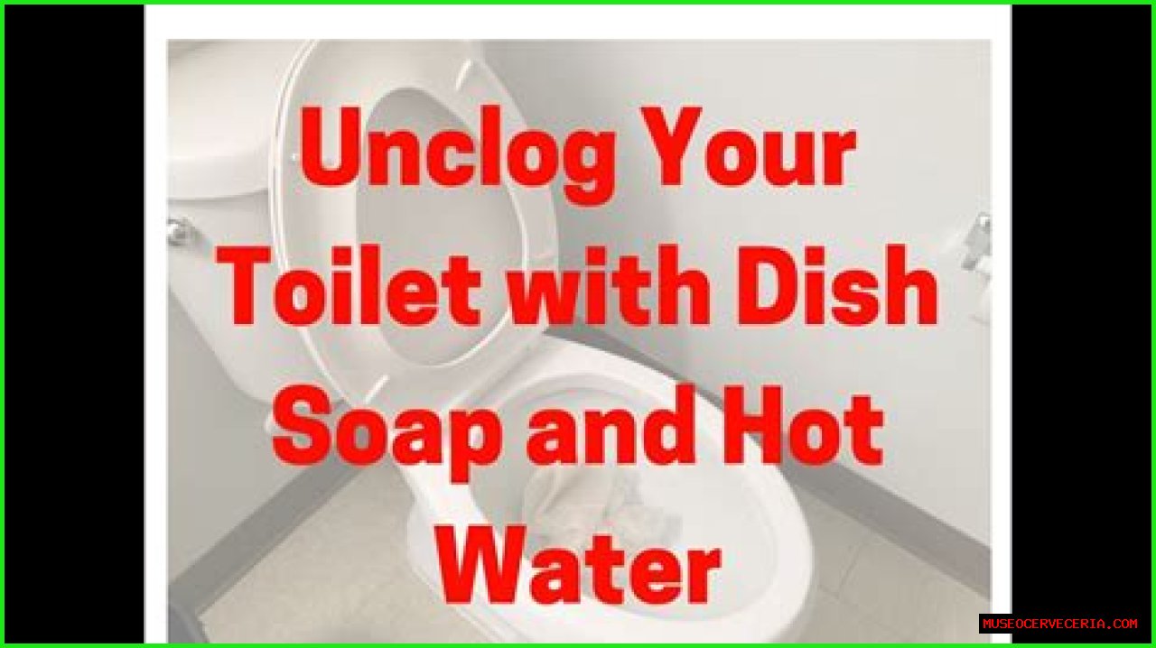 Does dish soap and hot water unclog toilet?