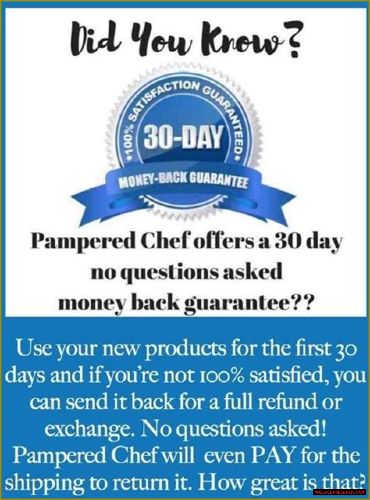 Does Pampered Chef have a lifetime warranty?