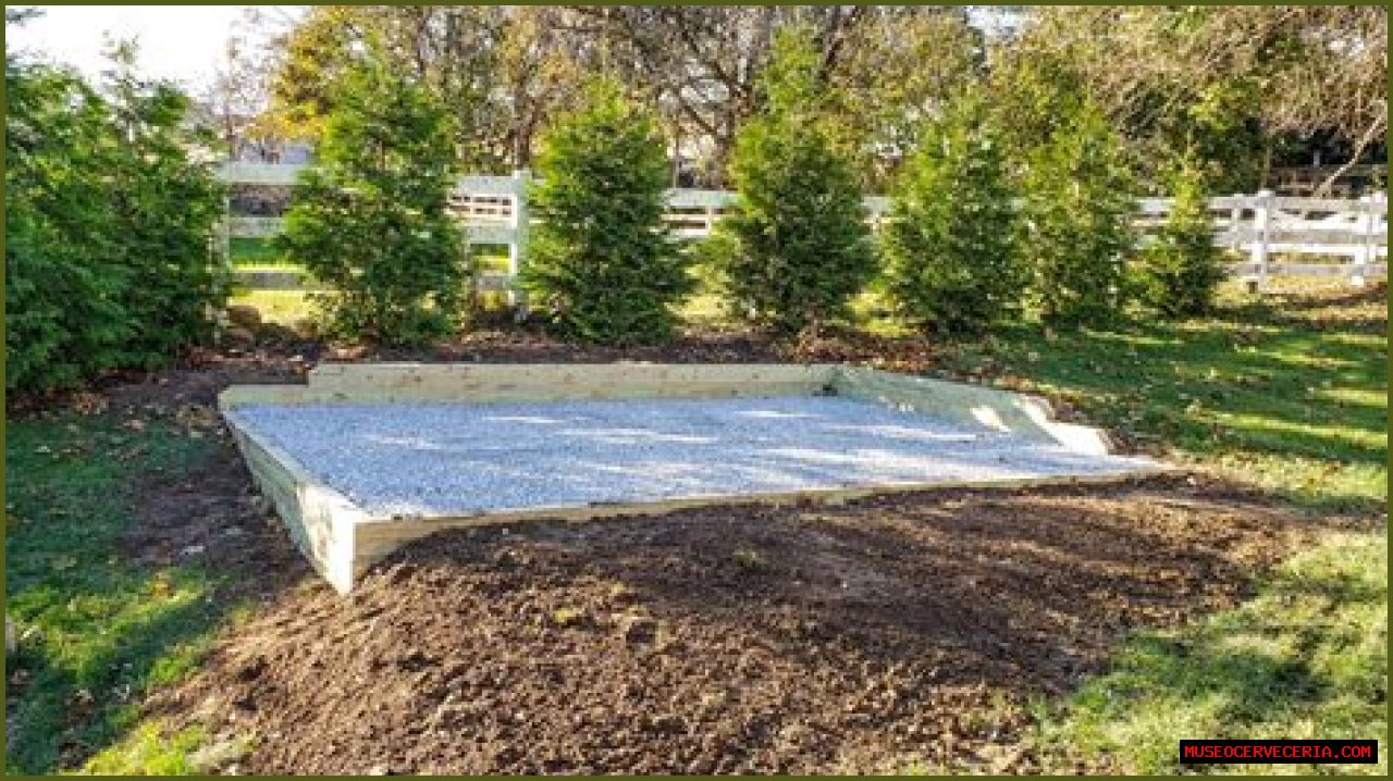 How do you build a shed base on uneven ground?