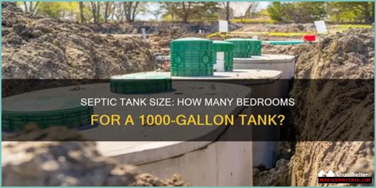 How many bedrooms can a 1000 gallon septic tank support?