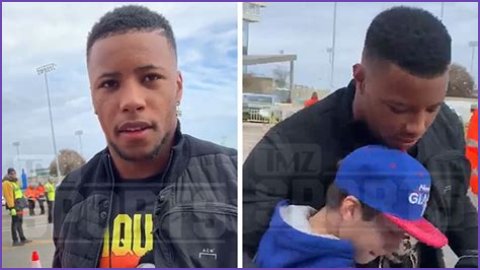 Saquon Barkley Has Emotional Meeting W/ 11-Year-Old Snubbed By Cowboys Star