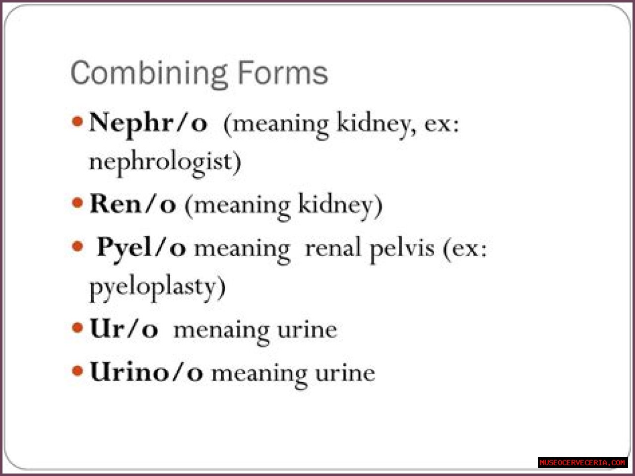 What are two combining forms that mean kidney?